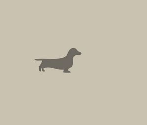 Download wallpaper 1600x1200 dachshund, dog, minimalism, animal standard  4:3 hd background