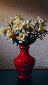 Preview wallpaper daffodils, bouquet, vase