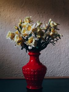 Preview wallpaper daffodils, bouquet, vase