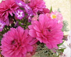 Preview wallpaper dahlias, flowers, different, basket