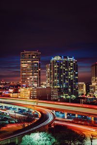 Preview wallpaper dallas, usa, night city, buildings, bridge