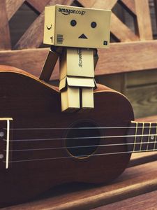 Preview wallpaper danboard, guitar, sitting, mood