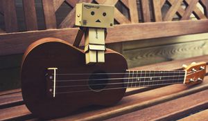 Preview wallpaper danboard, guitar, sitting, mood