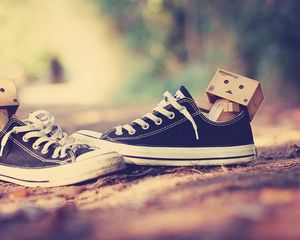 Preview wallpaper danboard, pair, sneakers, funny, fiction