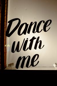 Preview wallpaper dance with me, words, inscription
