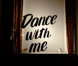 Preview wallpaper dance with me, words, inscription