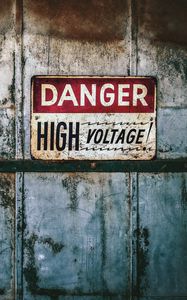 Preview wallpaper danger, high voltage, warning, words, inscription