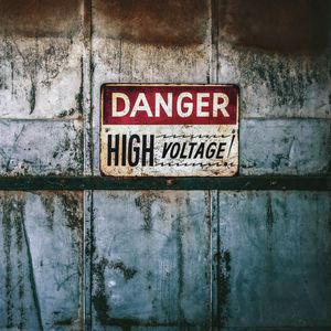 Preview wallpaper danger, high voltage, warning, words, inscription