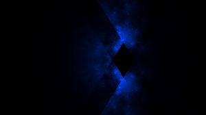 Preview wallpaper dark, blue, abstraction, rhombus, cross