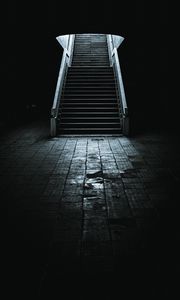 Preview wallpaper dark, stairs, tunnel