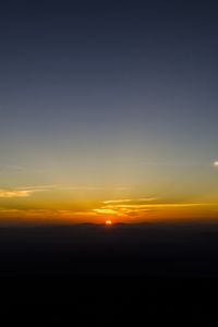 Preview wallpaper dawn, horizon, mountains, sun, sky, dark, sunrise