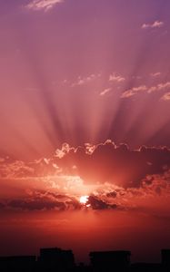 Preview wallpaper dawn, sky, sun, sunrise, clouds