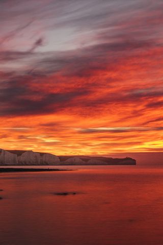320x480 Wallpaper dawn, uplands, skyline, sky