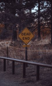 Preview wallpaper dead end, sign, inscription, warning