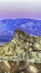 Preview wallpaper death valley, desert, mountains, sunset, landscape