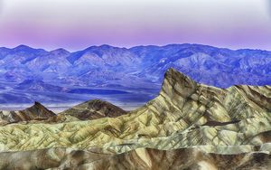 Preview wallpaper death valley, desert, mountains, sunset, landscape