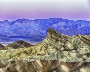 Preview wallpaper death valley, desert, mountains, sunset, landscape