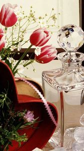 Preview wallpaper decanter, flowers, tender