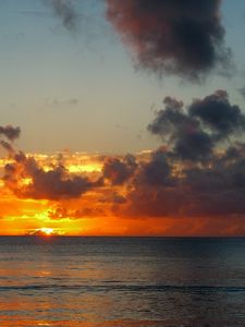 Preview wallpaper decline, hawaii, evening, sea