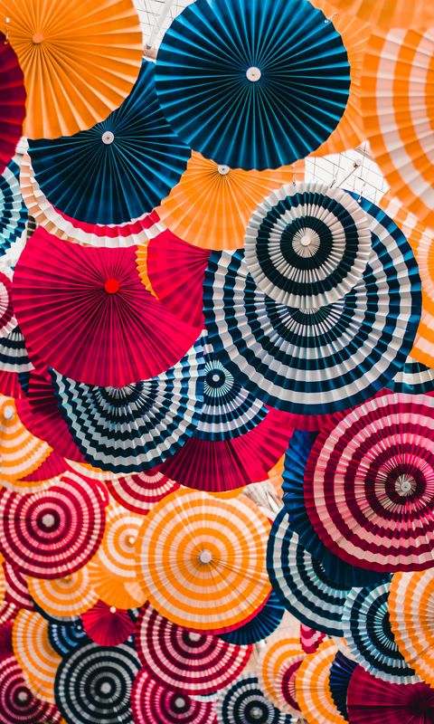 480x800 Wallpaper decoration, circles, colorful, bright