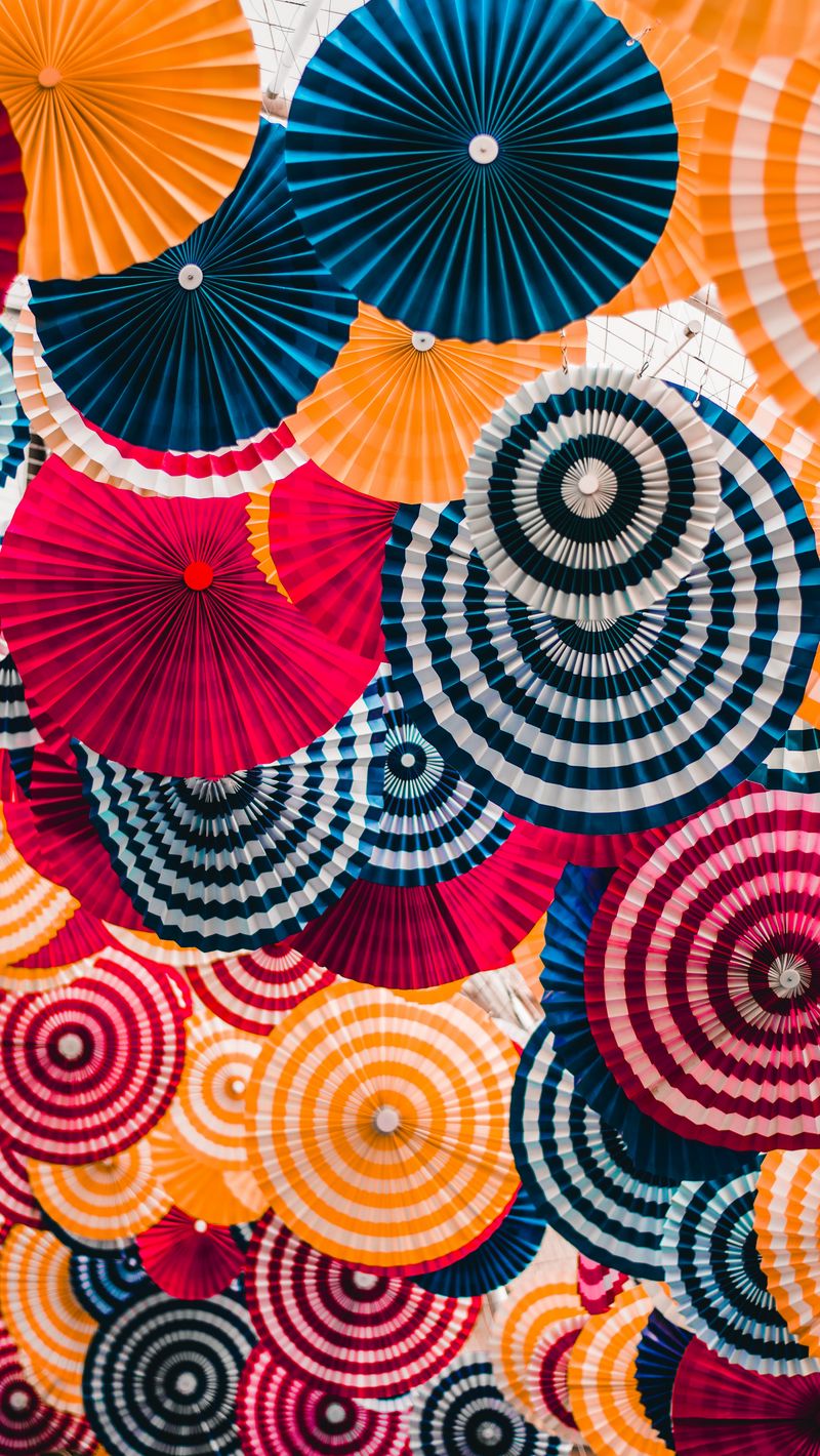 800x1420 Wallpaper decoration, circles, colorful, bright