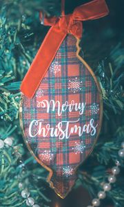 Preview wallpaper decoration, inscription, christmas, new year, tree