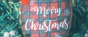 Preview wallpaper decoration, inscription, christmas, new year, tree