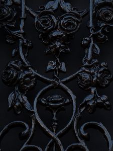 Preview wallpaper decoration, metal, forged, black, dark