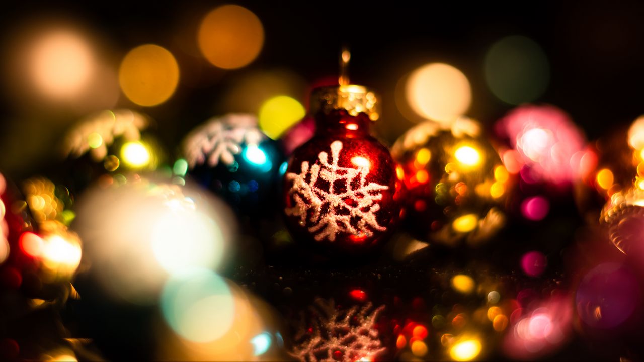 Wallpaper decorations, balls, colorful, new year, christmas hd, picture ...