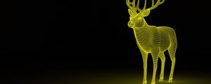 Preview wallpaper deer, abstraction, backlight, grid