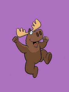 Preview wallpaper deer, drawing, art, colorful, cartoon, background, jump