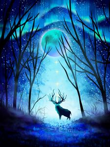 Deer old mobile cell phone smartphone wallpapers hd desktop backgrounds  240x320 images and pictures