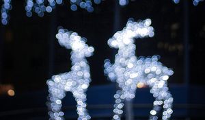 Preview wallpaper deer, glare, bokeh, christmas, new year