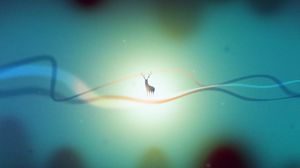 Preview wallpaper deer, line, wavy, light