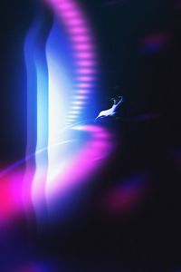 Preview wallpaper deer, silhouette, light, art