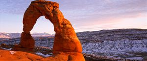 Preview wallpaper delicate arch, arches, national park, stones, mountains, utah, united states