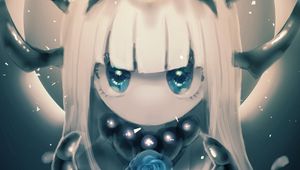 Preview wallpaper demon, girl, glance, anime, art