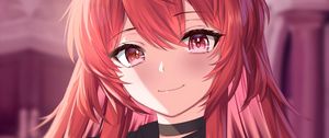 Preview wallpaper demon, girl, horns, smile, anime