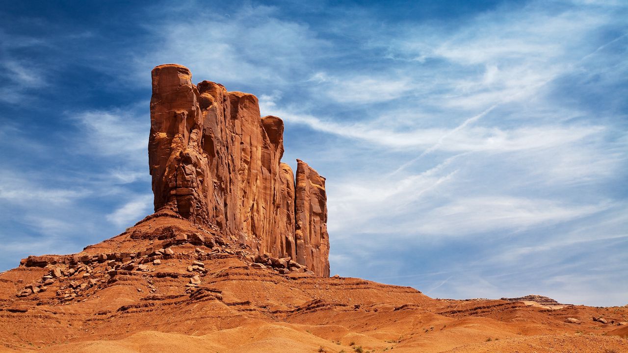 Wallpaper desert, canyon, height, sky