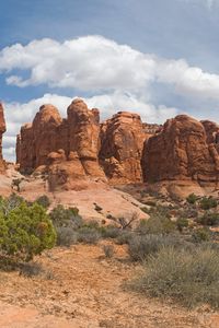 Preview wallpaper desert, canyons, bushes, vegetation