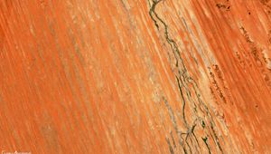 Preview wallpaper desert, cranny, aerial view, brown