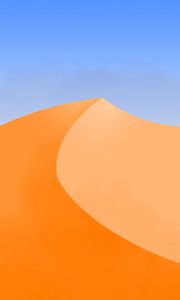 Preview wallpaper desert, dune, sand, vector, art, minimalism