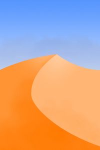 Preview wallpaper desert, dune, sand, vector, art, minimalism