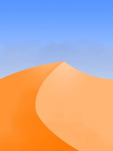 Preview wallpaper desert, dune, sand, vector, art, minimalism