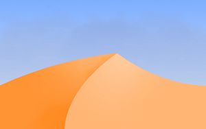 Preview wallpaper desert, dune, sand, vector, art, minimalism