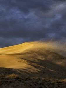 Preview wallpaper desert, dune, sand, wind