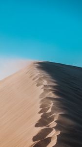 Preview wallpaper desert, dune, sand, footprints