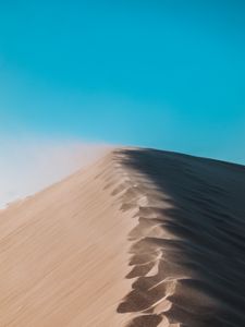 Preview wallpaper desert, dune, sand, footprints