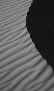 Preview wallpaper desert, dune, sand, black and white