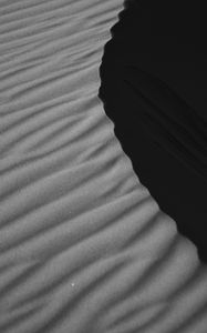 Preview wallpaper desert, dune, sand, black and white